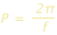 P=2π/f