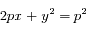 2px+y^2=p^2