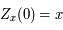 Z_x(0)=x