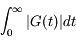 \int_{0}^{\infty} \arrowvert G(t)\arrowvert dt