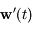 {\bf w}'(t)
