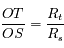 \frac{OT}{OS}=\frac{R_t}{R_s}