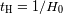 tH=1/H0