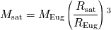 ( ) Rsat 3 Msat = MEug ------- REug