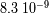 -9 8.3 10