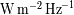 W m -2 Hz -1