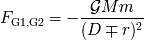 --GM----m--- FG1,G2 = - 2 (D ± r)