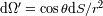 ' 2 d_O_=cos hdS/r