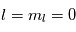 l=m_l=0