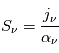 S_\nu = \frac{j_\nu}{\alpha_\nu}