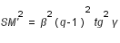 SM'^2=beta^2 *(q-1)^2 *tg^2*(gamma)