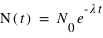 N(t)=N_0*exp(-lambda*t)