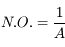 N.O. = \frac{1}{A}