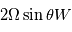 2\Omega\sin\theta{W}