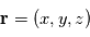 \textbf{r}=(x, y, z)