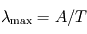 \lambda_{\mathrm{max}} = A/T